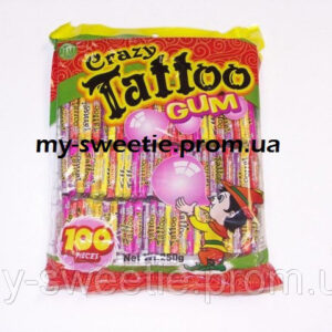 Жувальна гумка Crazy Gum tatoo 100 шт