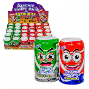 Драже в банці SOURS MIX+сюрприз 5 г.в уп.30 шт.