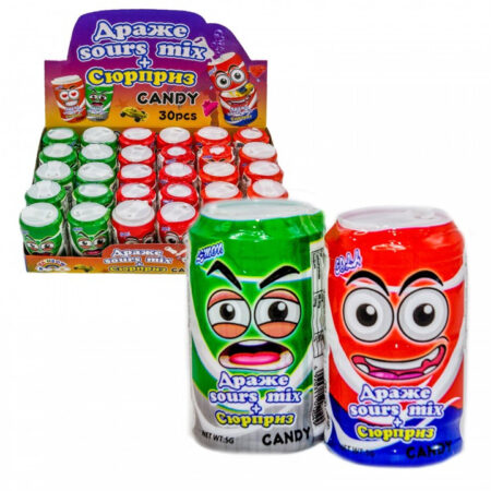 Драже в банці SOURS MIX+сюрприз 5 г.в уп.30 шт.