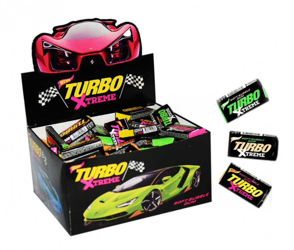 Жувальна гумка TURBO Xtreme 100 шт (PowerGum)
