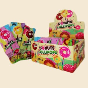 Льодяник на паличці ПОНЧИК/DONAT LOLLIPOPS 30 шт.