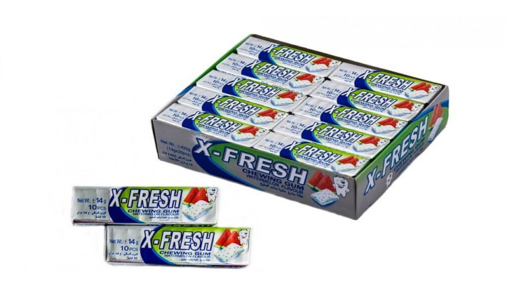 Жувальна гумка X-FRESH подушечки (арбуз) 30 шт./блок