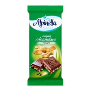 Шоколад Alpinella 90 г. Молочний з арахісом в уп.21шт.