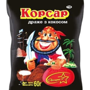 Драже Корсар (кокос)60 г. Ціна за 10 шт.