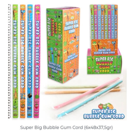 Super Big Bubble Gum Cord в уп.48 шт. жуйка