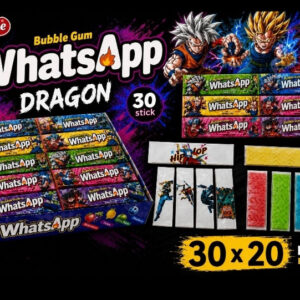 Жуйка Wathsapp 20 шт. у пап.мікс із тату, пластикинка.